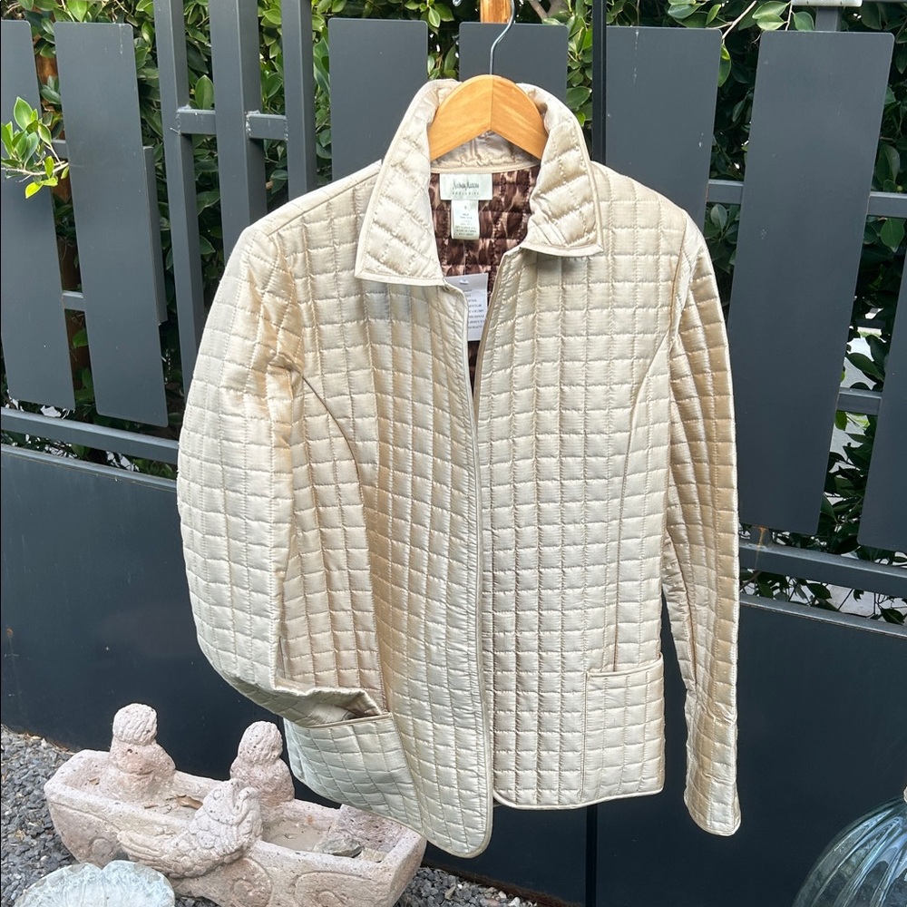 Neiman Marcus Exclusive Women's Beige Quilted Jacket